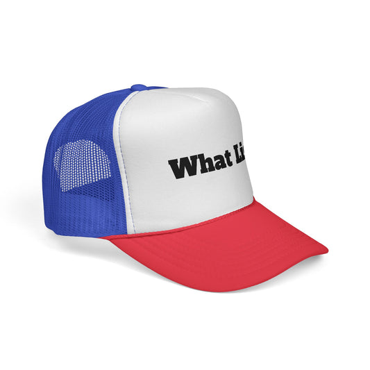 Retro Trucker Cap with 'What List' Print, Vintage Style Hat, Fun Gift for Dad, Birthday, Casual Outing, Adventurous Spirit